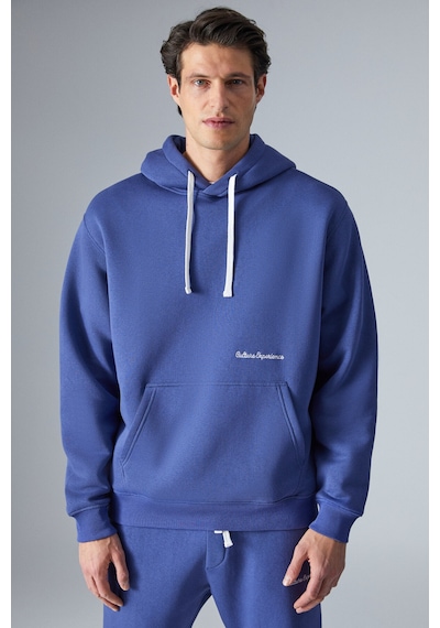 Grımelange NARCISO Erkek Yumuşacık İçi Polarlı Mavi Sweatshirt