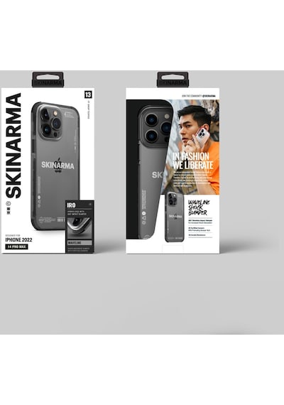 Apple Uyumlu iPhone 14 Pro Kılıf Skinarma Şeffaf Airbag Tasarımlı Iro Kapak