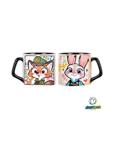 Ghostbastır Desıgn Zootropolis Judy Ve Nick Kupa Bardak Tek Adet 0907 Çok Renkli