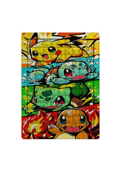Ghostbastır Design Pokemon 99 Parça Ayaklı Puzzle Dekoratif Çocuk Yapbozu 008