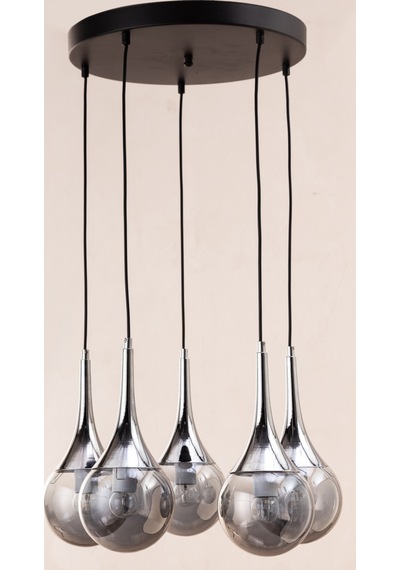Mudo Home Sophıe 5li Füme Sarkıt Gümüş