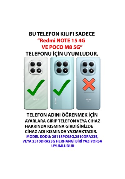 Redmi Note 15 4g Uyumlu Mantık Ve Duygu Temalı Baskılı Silikon Kılıf
