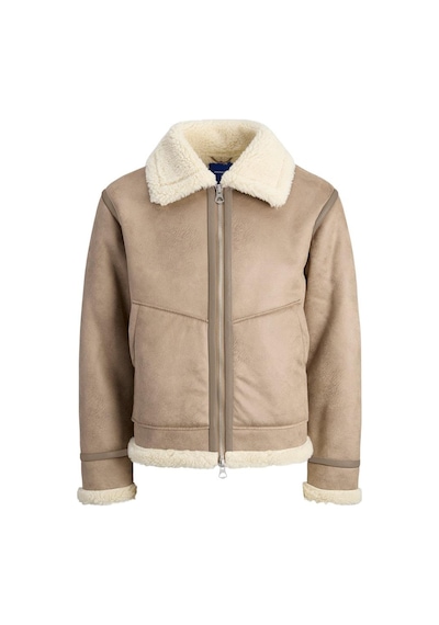 Jack & Jones Jorlıverpool Aviator Jacket Kürklü Yaka Süet Görünümlü Kışlık Erkek Mont Sn Koleksiyonu Cok Renklı