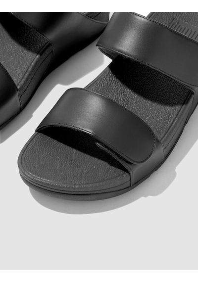 Fitflop Lulu Adjustable Fv6 Hakiki Deri Siyah Kadın Terlik Siyah