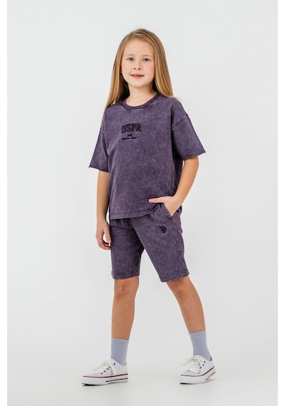 U.S. Polo Assn. U.s Polo Assn. Kız Çocuk Mor Bermuda Takım 5274-50225 Mor