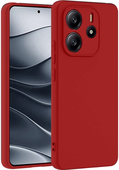 Xiaomi Redmi Note 14 4g Uyumlu Kılıf First Silikon - Kırmızı