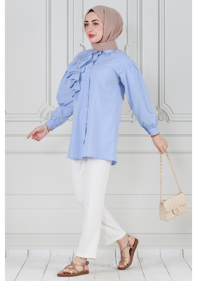 Sevitli İnci Çakım Fırfırlı Tunik-bebe Mavi-3775-bebe Mavi Bebek Mavisi Sevitli İnci Çakım Fırfırlı Tunik-bebe Mavi-3775-bebe Mavi Bebek Mavisi