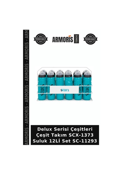 Delux Serisi Çeşitleri Çeşit Takım Scx-1373 Suluk 12li Set Sc-11293 Çok Renkli