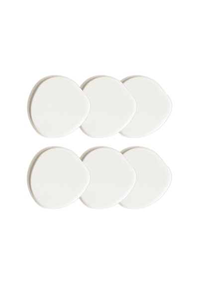 Mudo Home Aspendos Servis Tabağı Seti 26cm - 6lı Beyaz