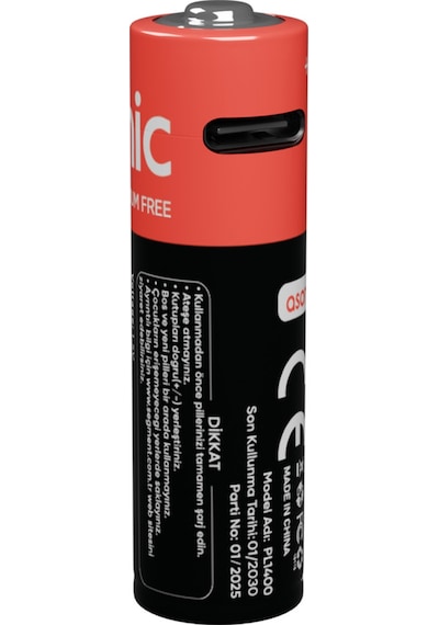 Asonıc Pl1400 Aa Şarjlı Pil 1.5volt 1400mah/2600mwh Type-c İle Kolay Şarj 2 Li Paket Usb To Type-c Kablo  19