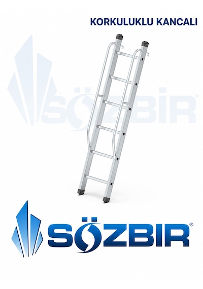 Sözbir 2 Mt Korkuluk Kancalı Alumınyum Merdiven 6 Basamak