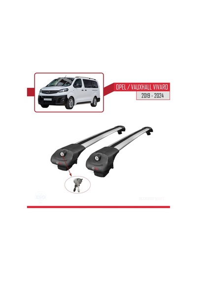 Opel / Vauxhall Vivaro 2019 Ve Sonrası İle Uyumlu Ace-1 Ara Atkı Tavan Barı Gri