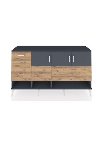 Hyperion Konsol 3 Raflı 5 Çekmeceli 3 Kapaklı 176x44x99 Antrasit- Antrasit-antrasit/çam Hyperion Konsol 3 Raflı 5 Çekmeceli 3 Kapaklı 176x44x99 Antrasit- Antrasit-antrasit/çam