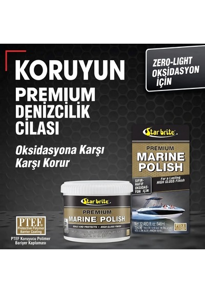 Starbrite - Ptef Teflonlu Premium Marin Cila 397g Ml : Diğer Cilalardan 5 Kat Daha Dayanıklı, Aynamsı Parlaklık Ve Üstün Uv Kalkanı