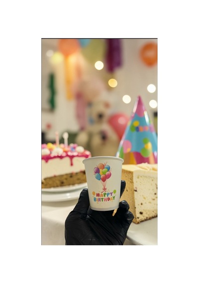 Balon Parti Doğumgünü Etkinlik Temalı Tek Kullanımlık 7 Oz 50 Adet Karton Bardak 1