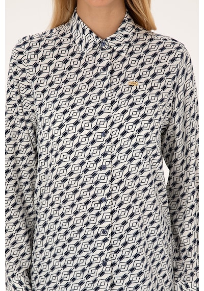 U.s. Polo Assn. Kadın Lacivert Gömlek Desenli 50316370-vr033 Lacivert