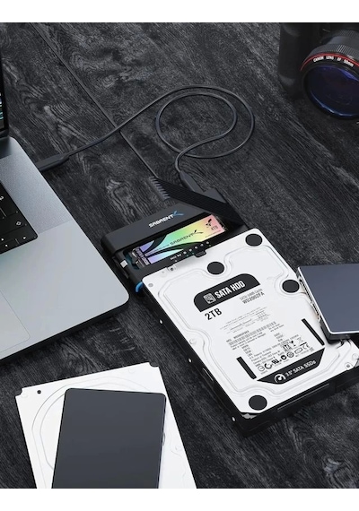 Sabrent Usb 3.2 Type C M.2 Pcıe Nvme + 2,5/3,5 İnç Ssd Ve Hdd Dönüştürücü Ds-ucmh