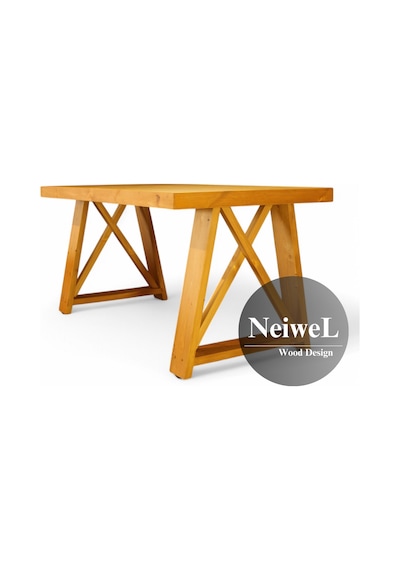 Neiwel Kues Doğal Mutfak Ve Ahşap Yemek Masası-120-220 Açık Ceviz