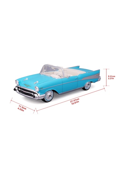 1957 Chevrolet Bel Air Convertible Model Araba 31476 Mavi