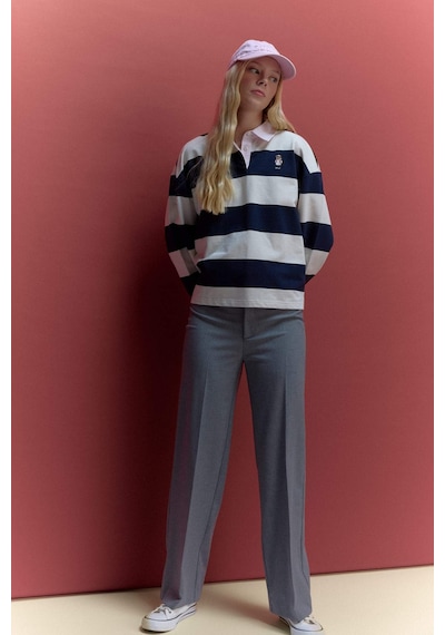 Defacto Straight Fit Fleto Cepli Normal Bel Standart Boy Pantolon F6214ax26spgr394 Gri-gr394