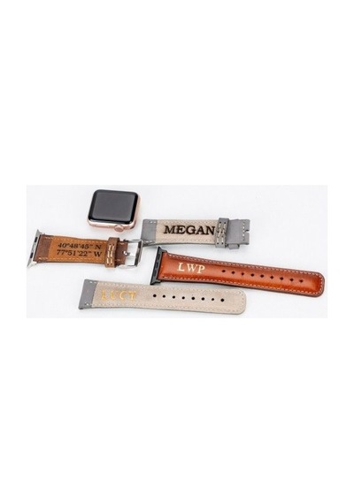 Apple Watch Uyumlu Deri Kordon 42-44-45mm Rt Erc3 Bej Diğer