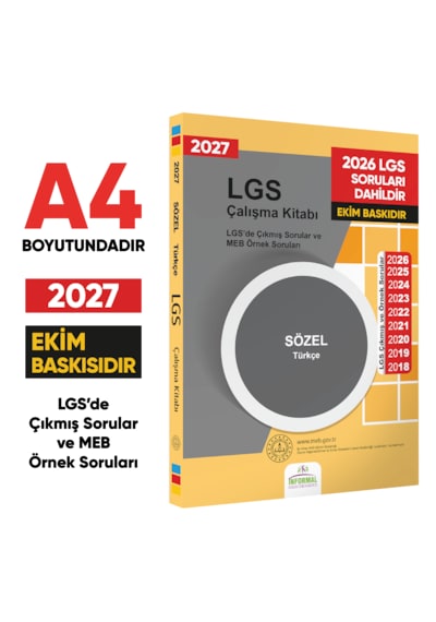 2027 Lgs 8.sınıf 4lü Çıkmış Meb Örnek Sorular Ve 6lı Modül Ödm Set Çalışma Kitabı A4 Renkli Baskı