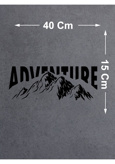 Macera Dağ Adventure Sticker - 4x4 Off Road Avcı Kamp Sticker - 00233 40X15 Cm