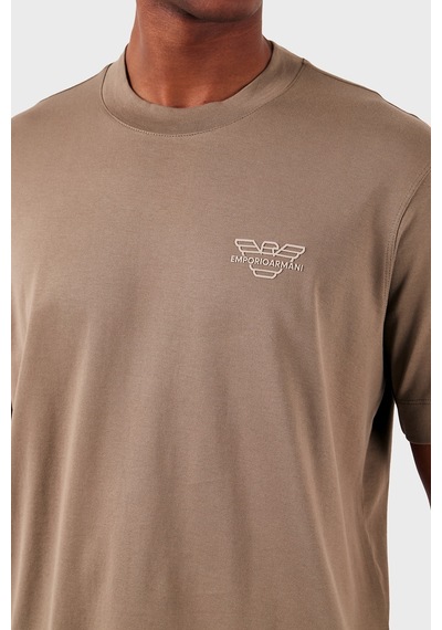 Emporio Armani Erkek T Shirt 3d1th3 1jocz 04b4 Kahve Kahverengi