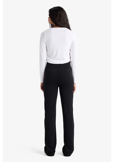 Defacto Flare Fit Geniş Paça Termal Tayt F2545AX25AU Siyah