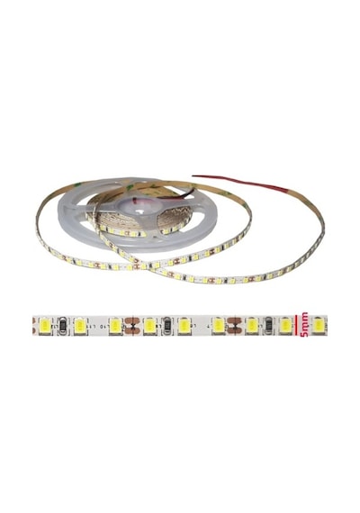 5Mm 12V 120 Ledli 4000K Natural Beyaz Şerit Led (5M)İnce Pcb Li