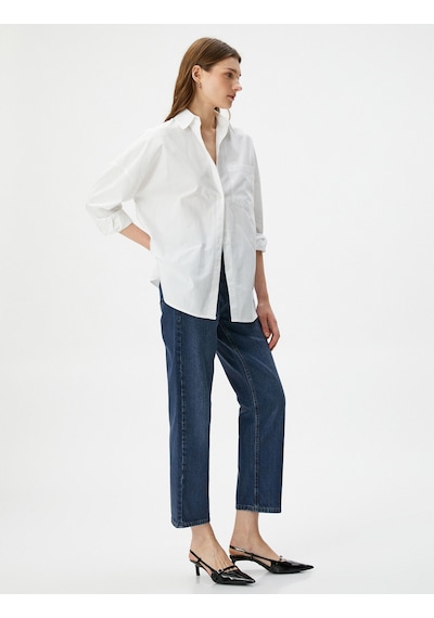 Koton Straight Jean Kot Pantolon Düz Paça Esnemeyen Pamuklu Cepli - Eve Jean Orta İndigo 4wal40404md İndigo Koton Straight Jean Kot Pantolon Düz Paça Esnemeyen Pamuklu Cepli - Eve Jean Orta İndigo 4wal40404md İndigo
