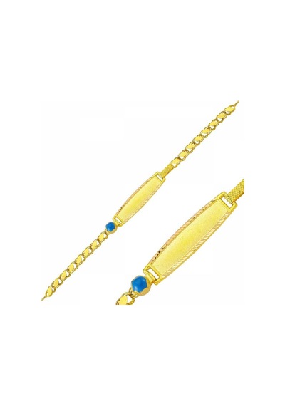 Altın Çocuk Bileklik Lazerle Isim Yazılır Sg242-6572 Sarı Altın