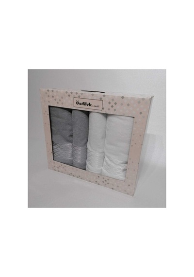 Elissa Best Set Hamam Takımı Gri - Krem