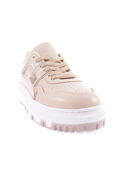 Dgn 020-22k Kadin Kalin Taban Bağcikli Dikiş Detayli Sneakers Ayakkabi 020-2252-R0152 Bej