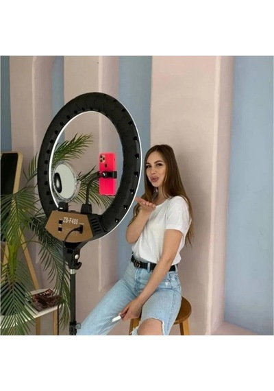 Lamia Ringlight Led Işıkhalkası 14 Inç Profesyonel Influencer Işığı 210 Cm Monopod Laxersunset X-14