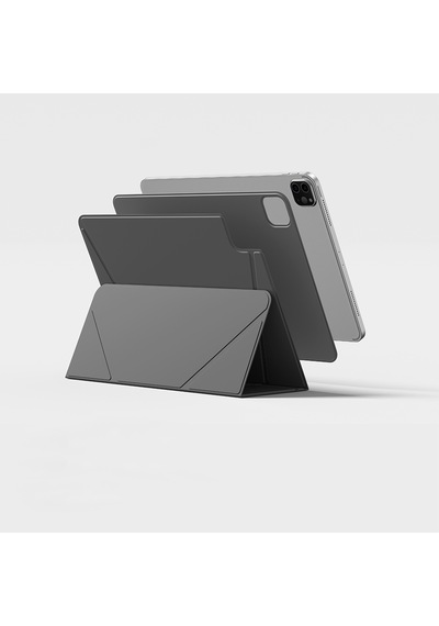 Apple Uyumlu iPad  Air 13 2025 M3 Kılıf Amazingthing Matte Pro Mag Folio Katlanabilir Magnetik Standlı Siyah