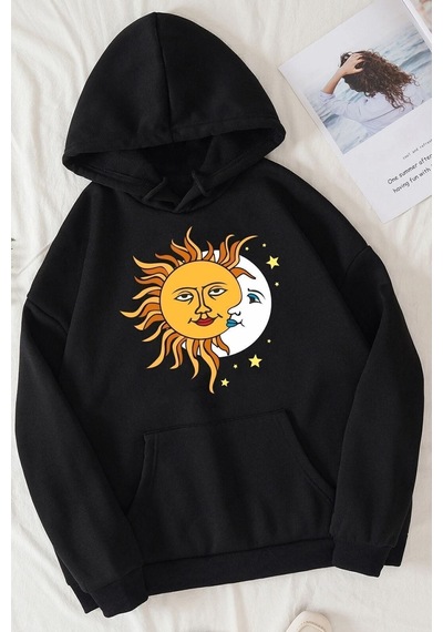 Uyguntarz Unisex Larks' Tongues In Aspic Baskılı Sweatshirt siyah