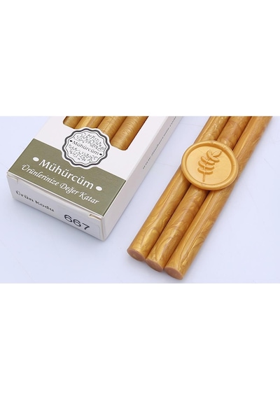 Mühür Mumu Çubuk 11mmx120mm 10 lu Paket Model: 667 HARDAL SARISI