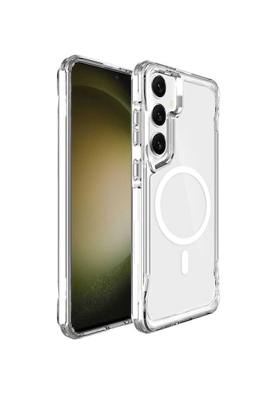 Samsung Galaxy Uyumlu S24 Plus Kılıf Ultra Sert Magsafe Özellikli Şeffaf Premium Silikon Kapak Ryc/magsafe T-max Şeffaf