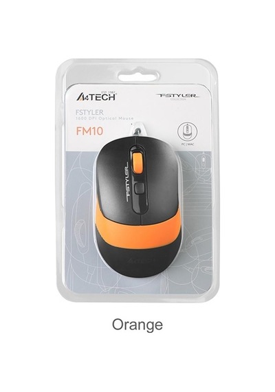 A4 Tech Fm10 Usb Fstyler Turuncu Optik 1600 Dpı Mouse -