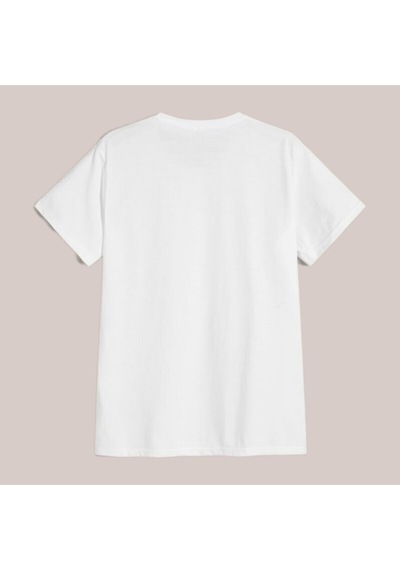 Noıssey Beyaz Örümcek Baskılı Oversize Unisex Yazlık