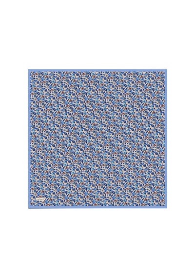 Cacharel Açık Mavi Çiçek Desenli İpek Twill Eşarp Açık Mavi Çiçek Desenli Açık Mavi Çiçek Desenli