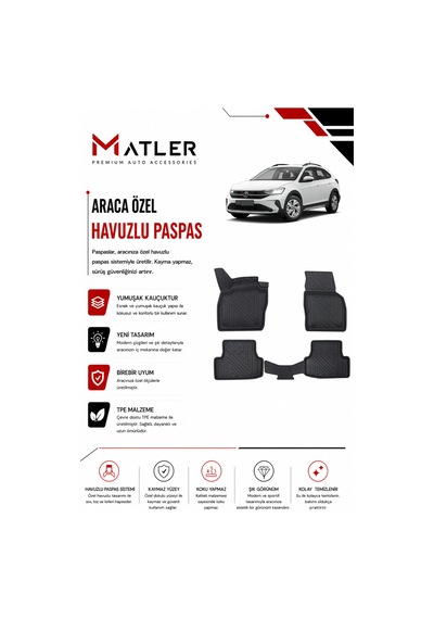 Volkswagen Taigo 2021 Model 4d Ekstra Havuzlu Paspas