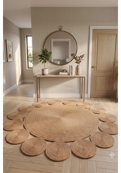Villadia Home Textile Jüt Hasır Yuvarlak Kilim Halı Yolluk Dekoratif Örgü Halı Doğal Görünümlü Bohem Kilim Salon Oturma Odası Balkon Mutfak Yatak Odası Koridor 7249bambu Villadia Home Textile Jüt Hasır Yuvarlak Kilim Halı Yolluk Dekoratif Örgü Halı Doğal Görünümlü Bohem Kilim Salon Oturma Odası Balkon Mutfak Yatak Odası Koridor 7249bambu