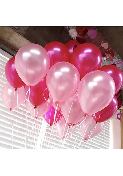 Metalik Pembe Metalik Fuşya Balon 10 Adet