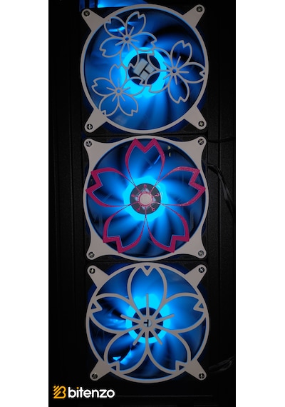 Botanik Desen 3 Lü 120x120 Mm Oyun Pc Aksesuarı, Masaüstü Bilgisayar Fan Kapağı Seti Çok Renkli