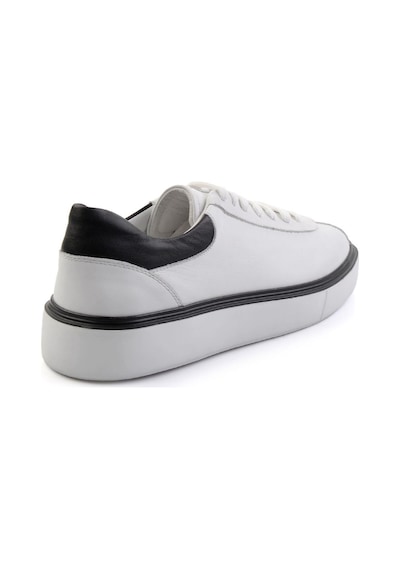 Bambi Beyaz Hakiki Deri Erkek Sneaker E01087115103 Beyaz