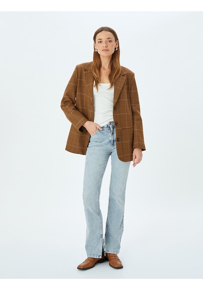 Koton Yüksek Bel İspanyol Paça Skinny Fit Düğmeli Yırtmaç Detaylı Kot Pantolon - Slim Flare Jean Orta İndigo 5sal40044md İndigo Koton Yüksek Bel İspanyol Paça Skinny Fit Düğmeli Yırtmaç Detaylı Kot Pantolon - Slim Flare Jean Orta İndigo 5sal40044md İndigo