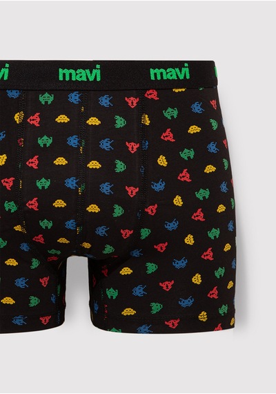 Mavi - Baskılı Siyah Boxer 092259-900 Siyah (453492580) Siyah