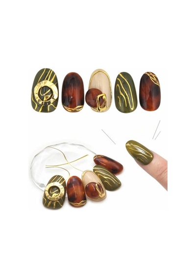 Parlak Gold Şerit Tırnak Sticker Şerit Tırnak Etiketi Nail Art 1329